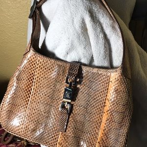 Authentic Gucci mini snakeskin Jackie bag